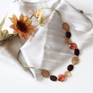 LOFT amber stone statement necklace
